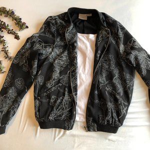 Black and White Bomber Jacket